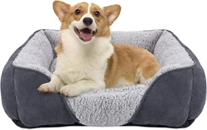 Sofá cama para perros gatos pequeños para mascotas, lana suave polar cama para perros pequeños, cama lavable para perros - Imagen 1 de 7