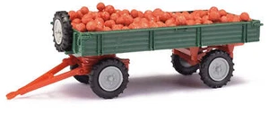 Busch 210010220 HO/OO Gauge Green Farm Trailer with Apples - Picture 1 of 2