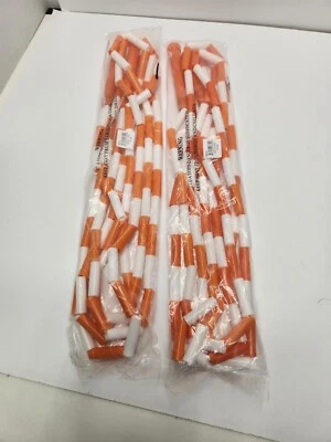 Cordas de salto 2-Champion Sports 10' de plástico com miçangas - 10 pés de comprimento - Laranja e branco - Imagem 1 de 3