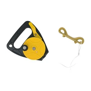 Carrete de buceo amarillo Scuba Choice con pestaña para tapón de pulgar, 150 ft - Imagen 1 de 2