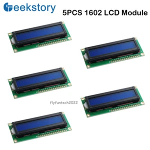 5 PIEZAS Módulo de Pantalla LCD1602 Pantalla Azul 16x2 Caracteres 5V para Arduino - Imagen 1 de 5