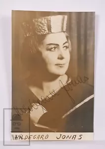 Original Signed Photograph by the German Opera Singer Hildegard Jonas - Imagen 1 de 3