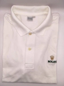 ***Rolex Camicia Ricamata AD Bianca Grande Golf/Tennis 100% Cotone *** - Foto 1 di 21