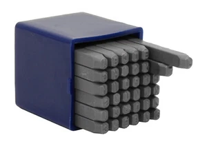 36pc 3/16" (5mm) Steel LETTER NUMBER STAMP PUNCH SET & Case Leather wood plastic - Picture 1 of 1
