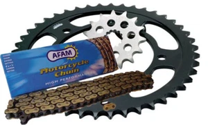 Suzuki GSX-8R GSX-8S Afam XSR Gold Chain & Black Sprocket Kit - Picture 1 of 4