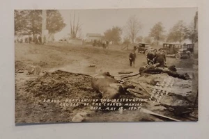 Bath MI School Massacre Antique Real Photo Postcard RPPC Michigan - Picture 1 of 2