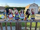 6 Wonderful World Of Effanbee 11" Dolls 1983 Vintage Some with stands