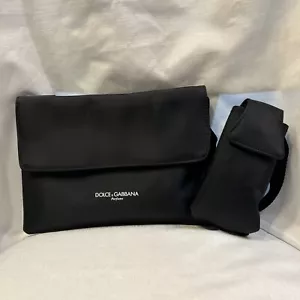 Bolso Perfumes DOLCE & GABBANA - Bolso de Nylon Negro Nuevo Unisex De Colección - Imagen 1 de 7