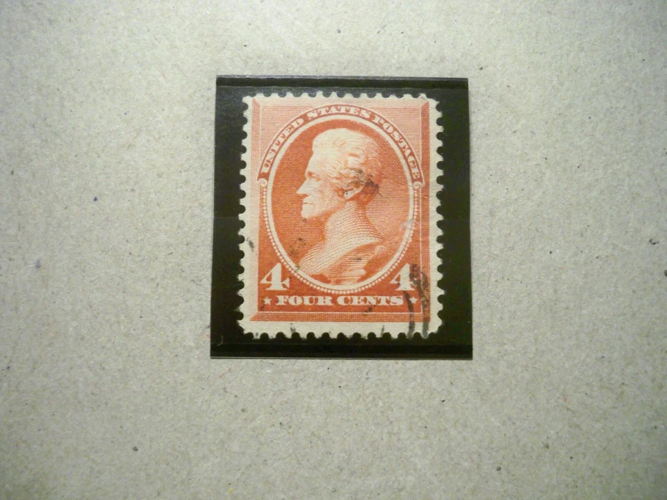 USA Used, 1888 Issue, Scott #215, 4 Cent Jackson, Carmine Perf 12 - Image 1 of 1