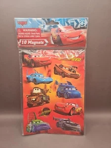 Disney Pixar Cars Magnet Sheet of 10 Magnets New Lighting McQueen Tow Mater - Picture 1 of 4