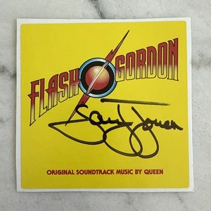 QUEEN Promo Store Sticker For Flash Gordon Soundtrack - Signed By Sam Jones - Picture 1 of 4