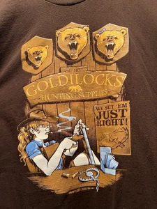 Goldilocks Hunting Bears Supplies Store Parody Satire Teefury Shirt 2XL - Picture 1 of 3