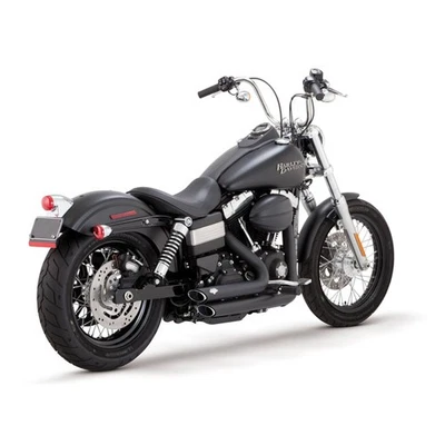 Vance & Hines 2 1/4" ShortShots Staggered Schwarz, f. Harley-Davidson Dyna 12-17 - Bild 1 von 2