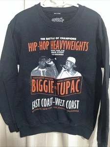 Men’s Size Small Sweatshirt, Biggie vs Tupac, Hip Hop Heavyweights - Picture 1 of 10