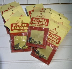 Lot of 15 Packages Of 6 10 lb Size Picture Hangers 90 Pieces Total With Nails - Picture 1 of 3