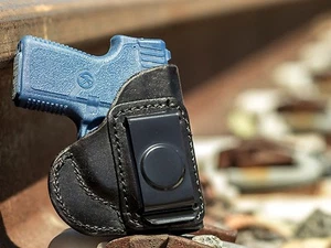 Kahr P380 | Full Grain Leather IWB Conceal Carry Inside Pants Holster. USA MADE - Picture 1 of 13