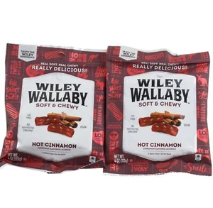 Wiley Wallaby Australian Hot Cinnamon Gourmet Licorice Set of 2 4 oz Bags Candy - Picture 1 of 3