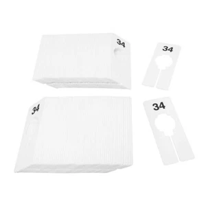 10PCS WHITE Rectangular Plastic SIZE 34 Dividers Hangers Retail Clothing 2" x 5" - Picture 1 of 2