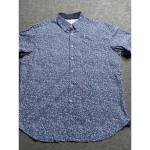 Camicia Construct slim fit stampa floreale bottoni blu fantasia paisley XL - Foto 1 di 7