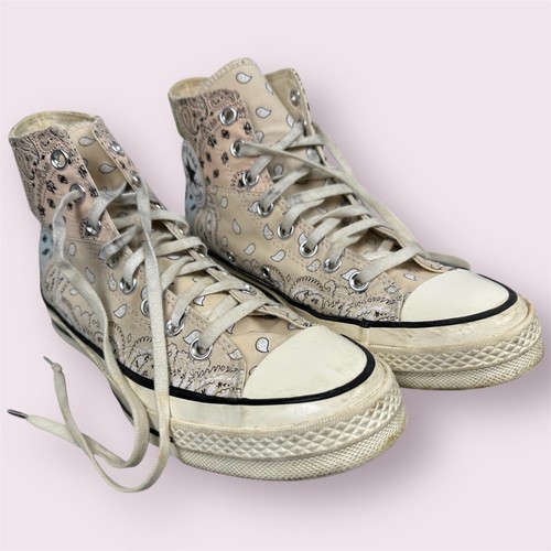 Paisley High Top Converse Chuck Taylor All Star Cons Donna 7.5 Fairycore
