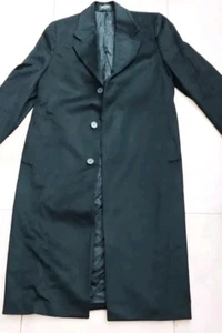 Cappotto uomo John W Nordstrom misto lana cashmere nero trench tg 38 regular - Foto 1 di 8