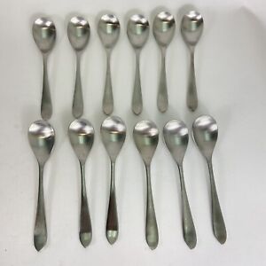 12 Robert Welch 18/10 Stainless MERIDIAN SATIN 8 1/8" Oval Bowl Spoons
