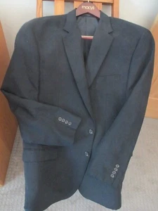 Chaps Mens Luxury Soft Navy L S Single-Breasted Notch Lapel Suit Blazer Size 48L - Picture 1 of 5