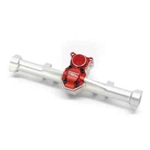 Treal Axial SCX24 Rear Axle Housings Aluminum 7075 Diff Housing SILVER/RED - Picture 1 of 1