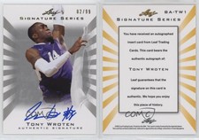 2012 Leaf Signature Series Silver /99 Tony Wroten #BA-TW1 Rookie Auto RC