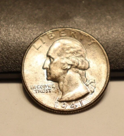 1941 US Washington Quarter 25c Gem Unc Cover