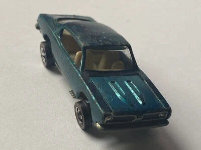 vtg 1967 Hot Wheels Redline Custom Barracuda White Interior USA Aqua - Image 1 of 4