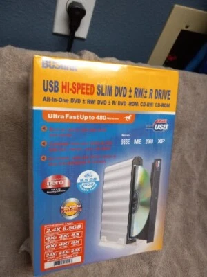 Buslink Usb Hi Speed Slim Dvd + Rw + R Drive - Model D-dw82-u2 NEW - Image 1 of 4