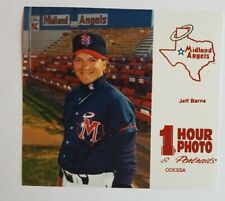 1994 MIDLAND ANGELS JEFF BARNS ROOKIE OFFICIAL 5.5"X5" 1 HOUR PHOTO AUTO