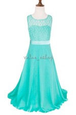 Flower Girl Dress Vintage Lace Princess Bridesmaid Wedding Pageant Formal Party 