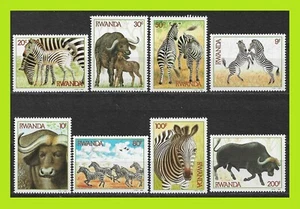 Rwanda 1984 Zebras and Buffalos - Complet Series 8 Stamps - MNH - Picture 1 of 2