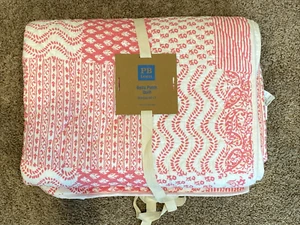 Pottery Barn Teen Bella Patch Quilt Twin ~NWT~ Pink and White - Picture 1 of 6