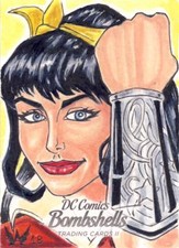 2018 Cryptozoic DC Bombshells Series 2 Sketch Card de Capua Wonder Woman