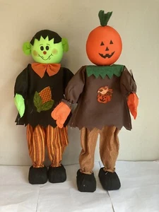 2 uds Halloween Truco o Trato Accesorios para Puerta Decoración de Porche Calabaza y Frankenstein - Imagen 1 de 4