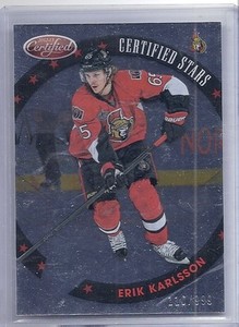 12-13 2012-13 CERTIFIED ERIK KARLSSON CERTIFIED STARS /999 S16 OTTAWA SENATORS