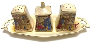 De Colección Royal Winton Grimwades Escenas Históricas Sal Pimienta Mostaza Olla Cruet Set - Imagen 1 de 13