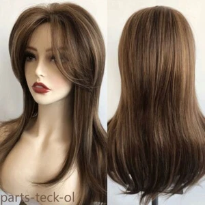 Women Golden Brown Elegant Wavy Wigs Fashion Synthetic Natural Hair Daily Party - Picture 1 of 7
