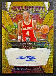 Kobe Bufkin 2023-24 Panini Obsidian Rookie Eruption Autographs Gold Flood 06/10 - Bild 1 von 2