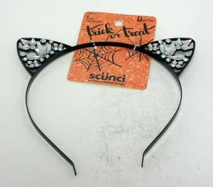 Scrunci - Trick or Treat - Cat Ear Rhinestone Headband - Picture 1 of 1