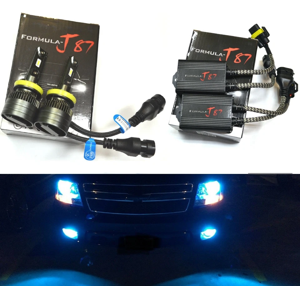 LED G8 Canceler H11 8000K Icy Blue Bulbs Fog Light Replacement Upgrade Stock Fit - Image 1 of 4