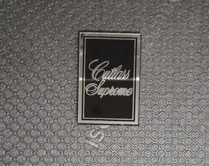 1986 Oldsmobile Cutlass Supreme 4 door  Header Panel Emblem NEW Reproduction BLK - Picture 1 of 2