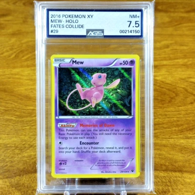 Pokemon XY Fates Collide Mew 29/124 AGS NM+ 7.5 Holo Rare 2016 - Image 1 of 3