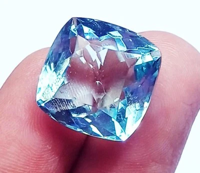 Piedras preciosas sueltas aguamarina 11,00 quilates certificadas corte cojín con regalo gratis Foto 1 de 4