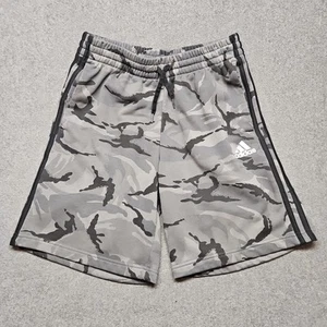 Pantalones Cortos para Correr Adidas Hombres Gris Medio Camuflados Sin Forro Bolsillos Cordón LEER - Imagen 1 de 8
