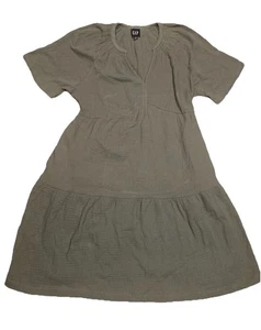 Gap Damen XS grün V-Ausschnitt Partykleid 100 % Baumwolle neu mit Etikett, $ 69,95 UVP - Bild 1 von 7