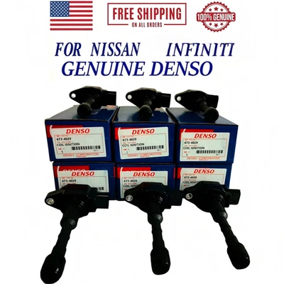 6Pcs DENSO OEM 673-4029 22448-JA10C Ignition Coils For 2007-2020 Nissan INFINITI Foto 1 de 4